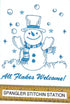 Snowman All Flakes Welcome Microfiber Waffle Weave Hand Towel