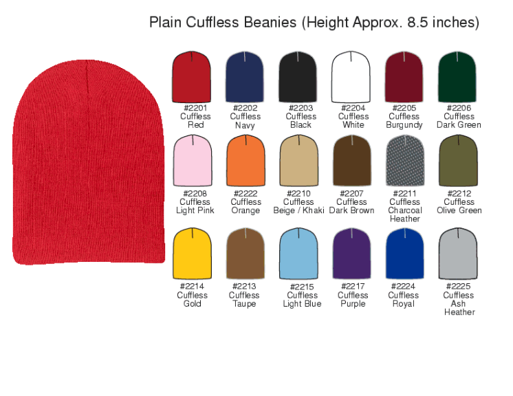 Bicycle Rider Embroidered Cuffless Beanie Hat