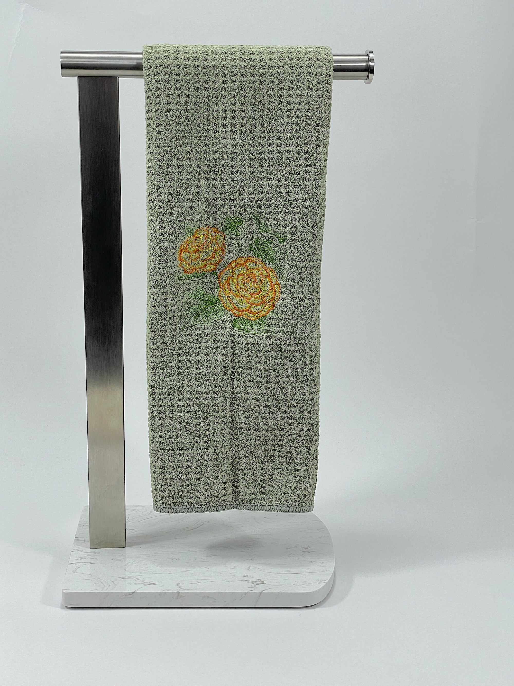Begonia Sketch microfiber waffle weave hand  towel