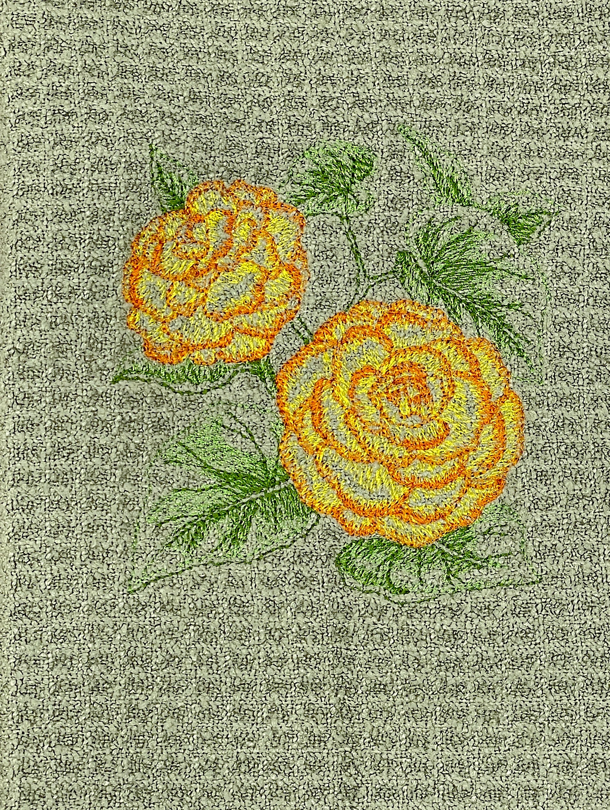 Begonia Sketch microfiber waffle weave hand  towel