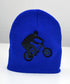 Bicycle Rider Embroidered Cuffless Beanie Hat