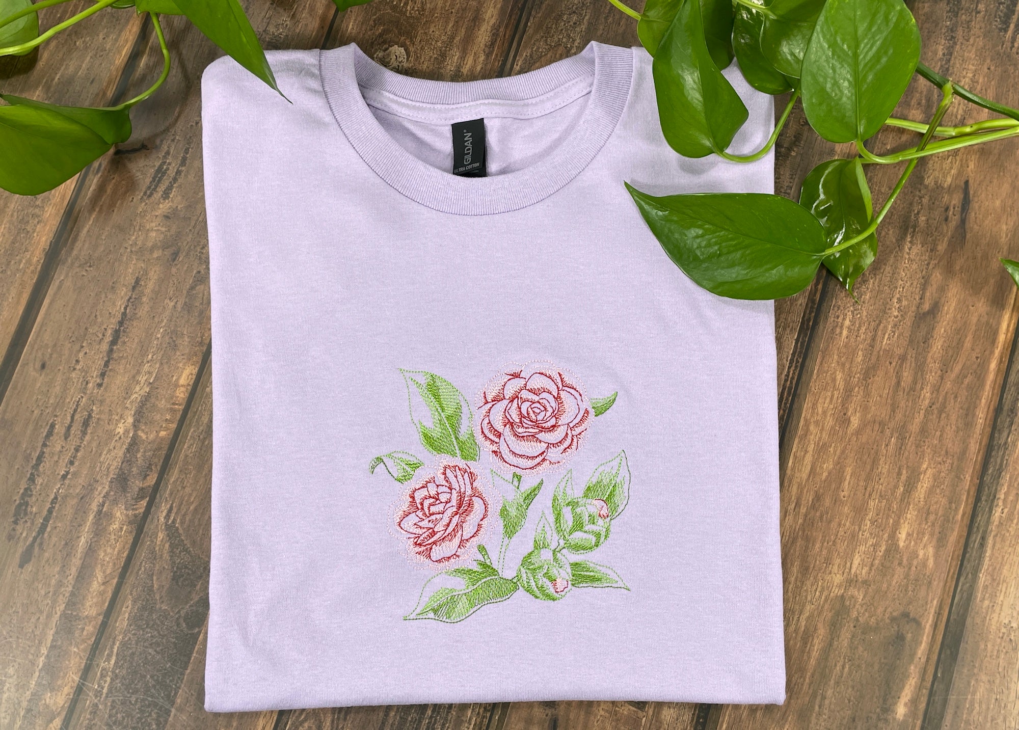 Camellia flower t-shirt