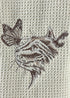 Cat and Butterfly microfiber waffle weave hand  towel