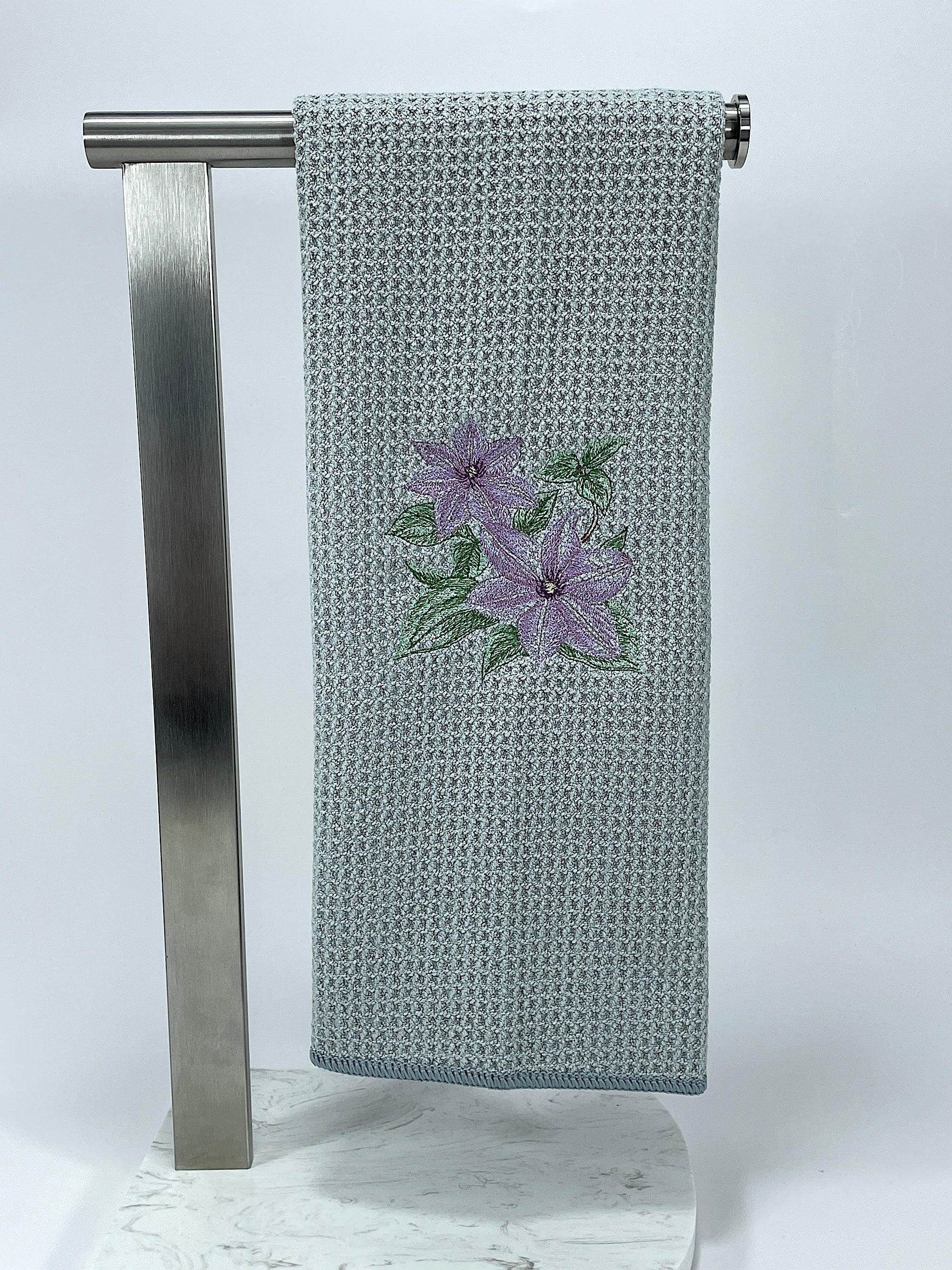 Clematis Microfiber Waffle Weave Hand Towel