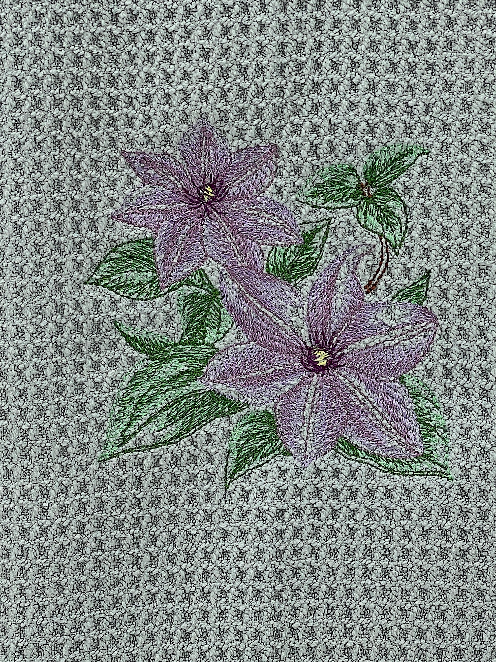 Clematis Microfiber Waffle Weave Hand Towel