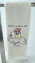 Coffee is a gateway drug to cookies microfiber waffle weave hand  towel