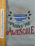 Coffee makes me awesome microfiber waffle weave hand  towel - Kitchen towel