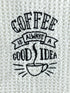 Coffee is always a good idea microfiber waffle weave hand  towel