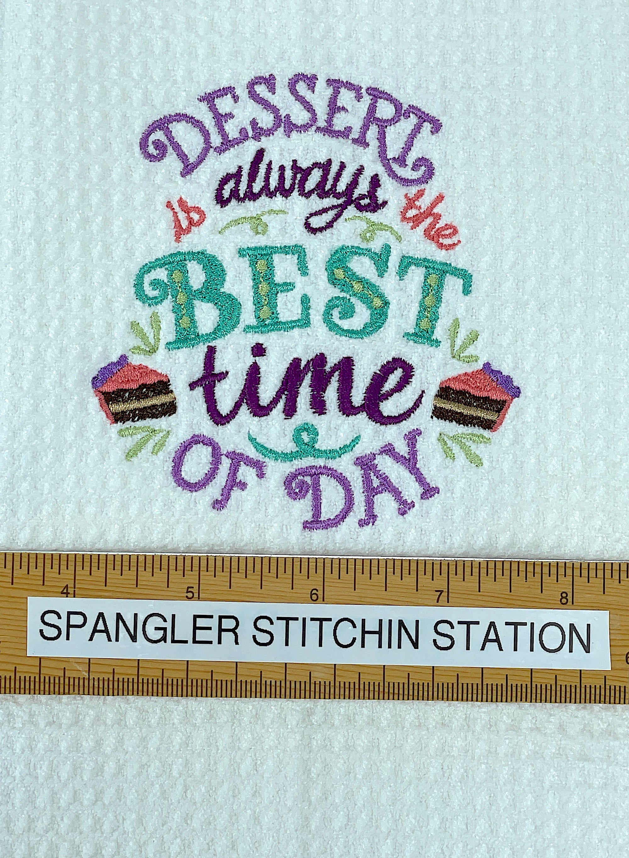 Dessert is Always the Best Time of Day Microfiber hand  towel - Kitchen towel