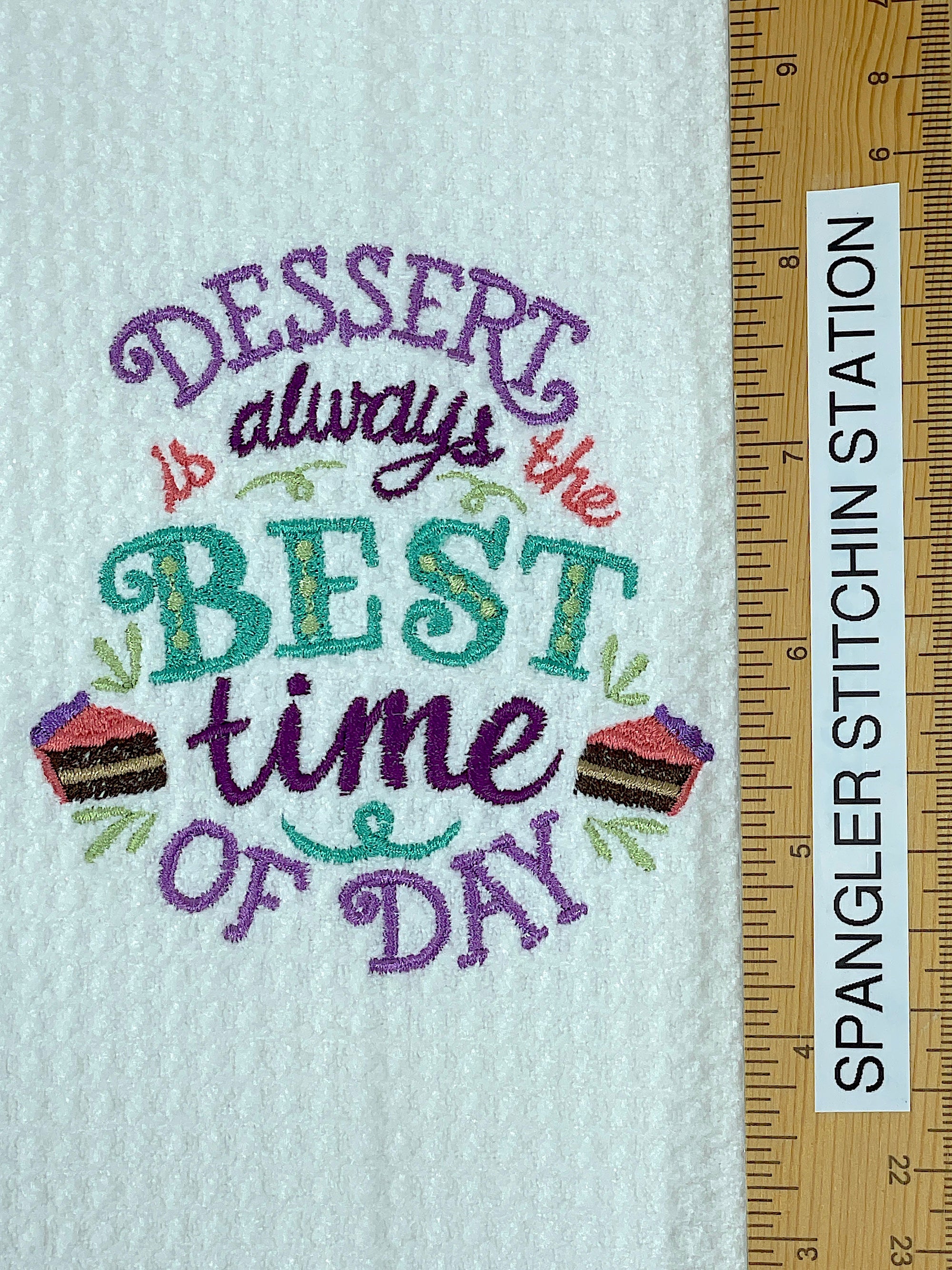 Dessert is Always the Best Time of Day Microfiber hand  towel - Kitchen towel