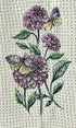 Flower and Butterfly microfiber waffle weave hand  towel - Kitchen towel