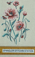 Poppies and Ladybug microfiber waffle weave hand towel