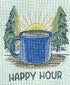 Happy Hour microfiber waffle weave kitchen towel