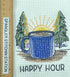 Happy Hour microfiber waffle weave kitchen towel