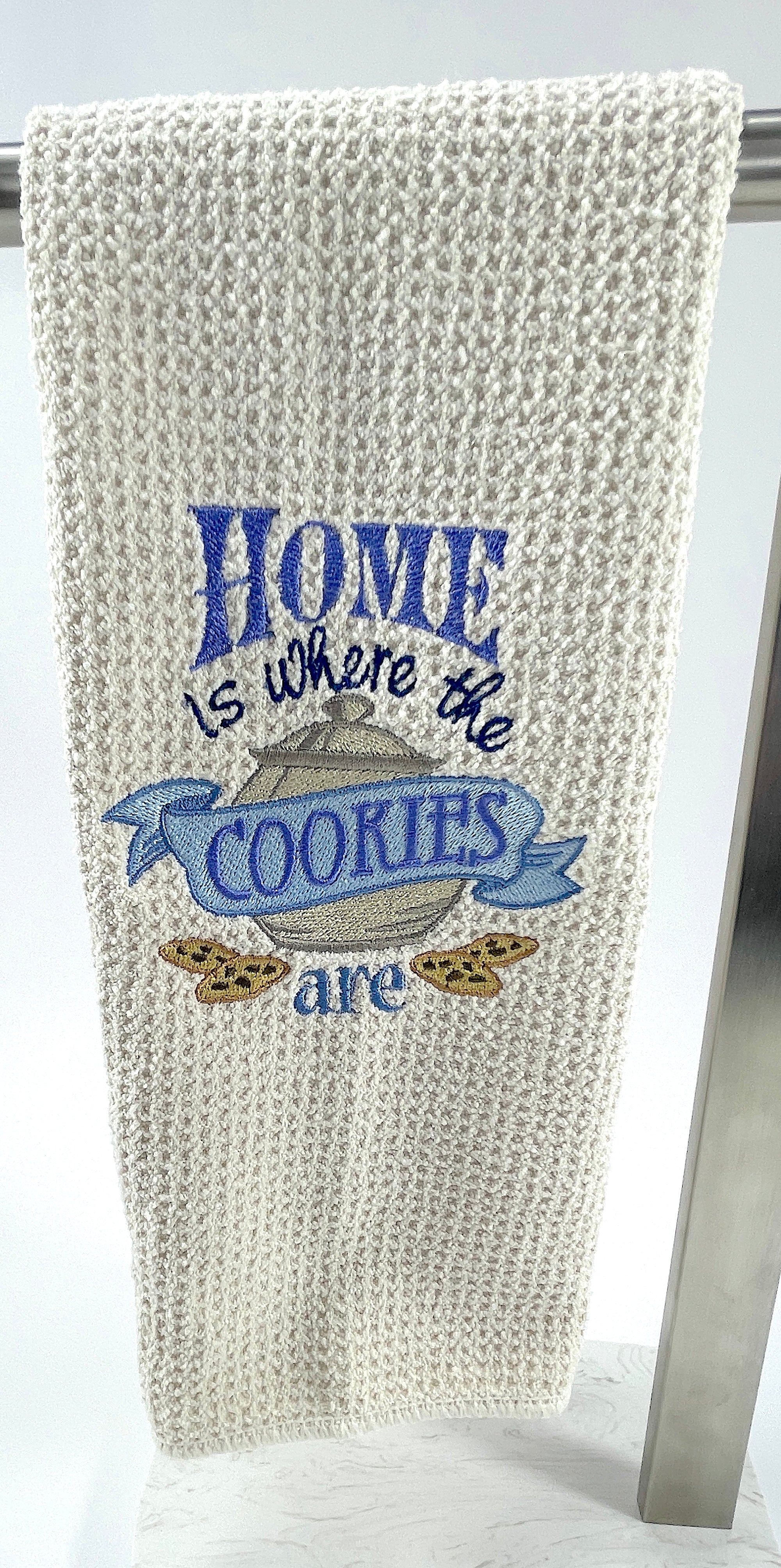 Home is Where the Cookies Are  microfiber waffle weave kitchen towel