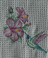 Hibiscus and Hummingbird microfiber waffle weave hand  towel