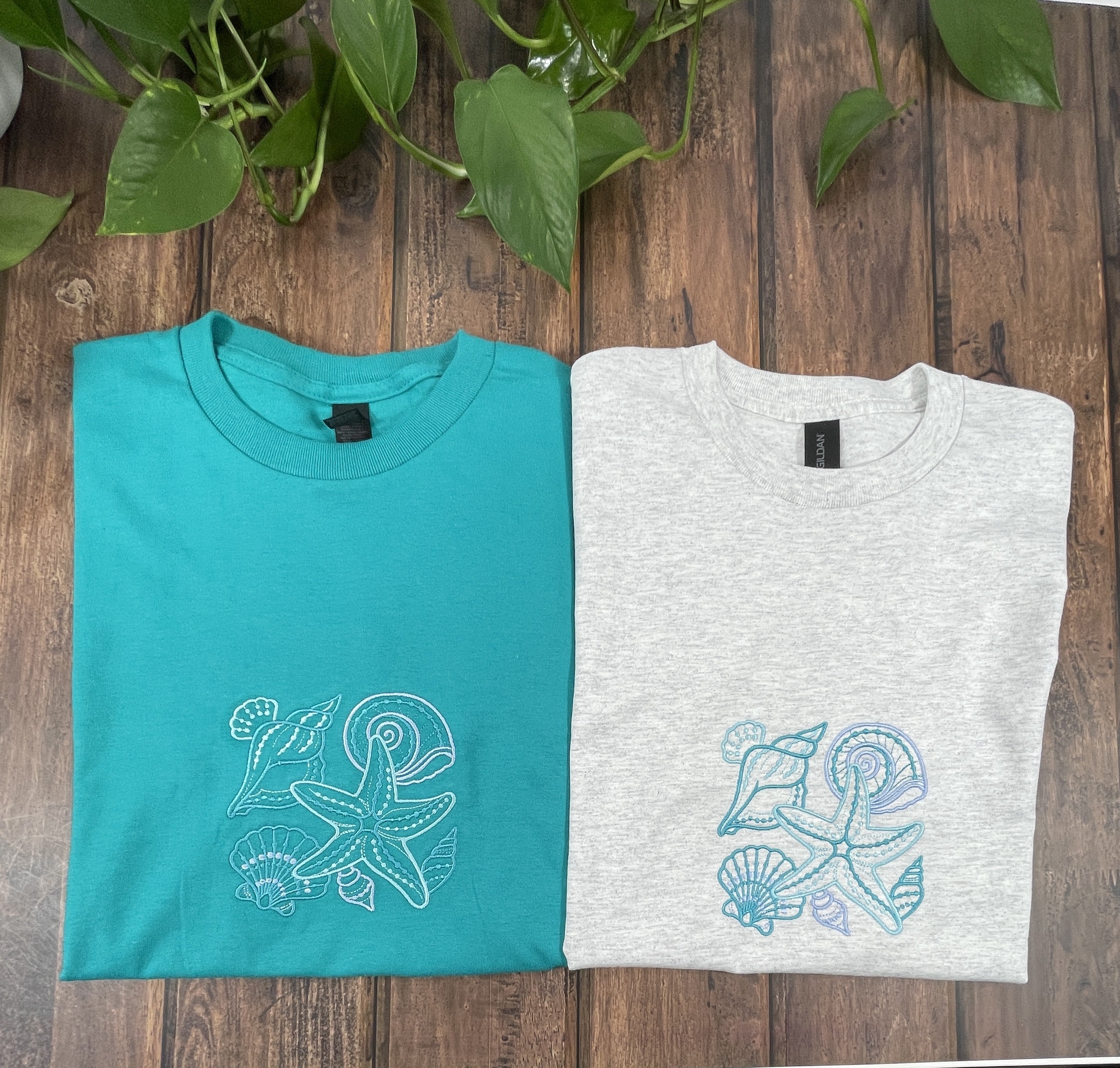 Starfish and Seashell Nautical t-shirt