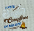 I Need Smore  Campfires in my life microfiber waffle weave hand towel