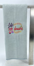 Life is Short Eat Dessert First - Hand Towel - Kitchen Towel - Microfiber Towel