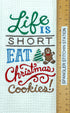 Life is Short eat Christmas Cookies microfiber waffle weave hand towel
