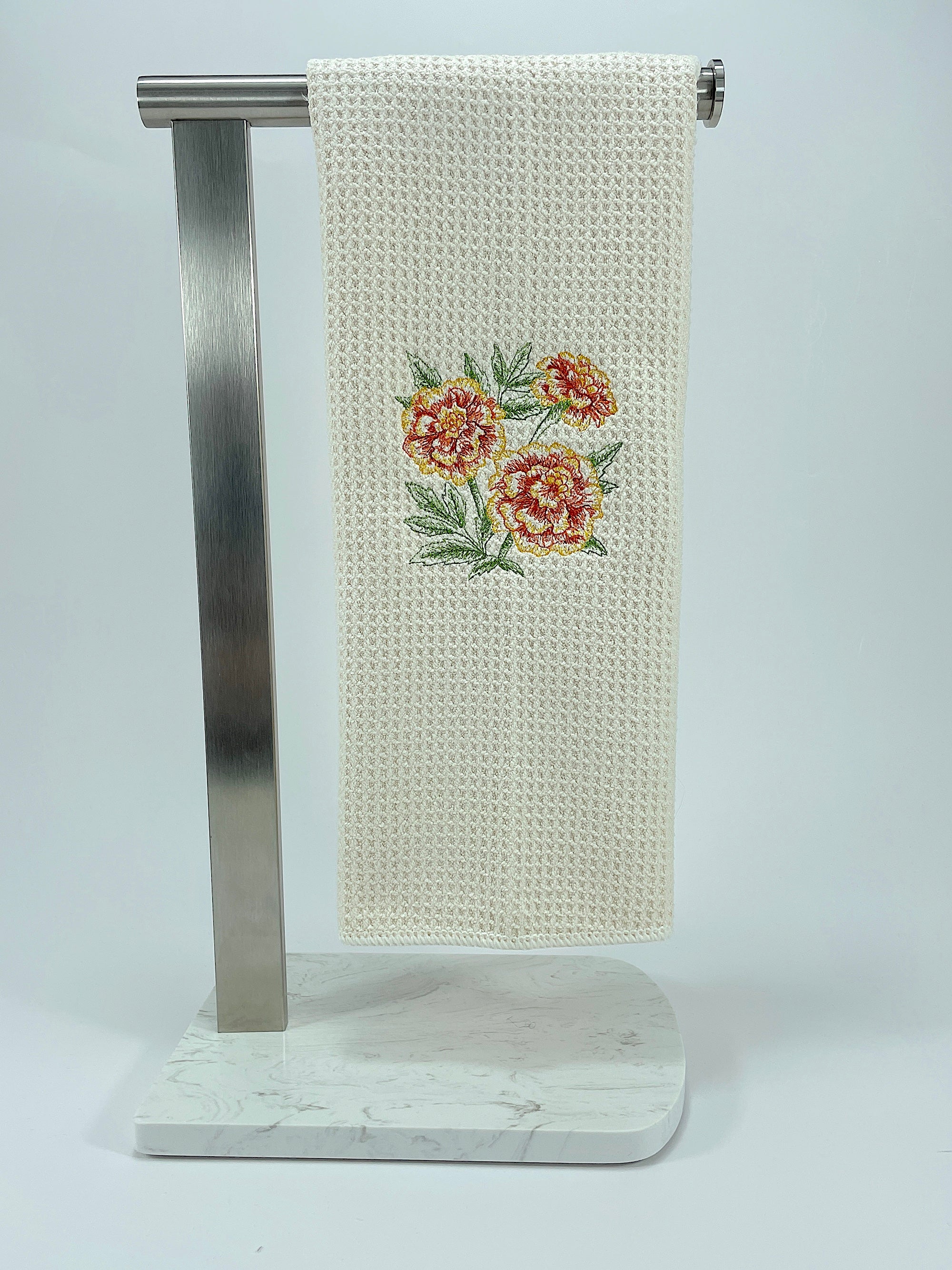 Marigold Waffle Weave Microfiber Hand Towel