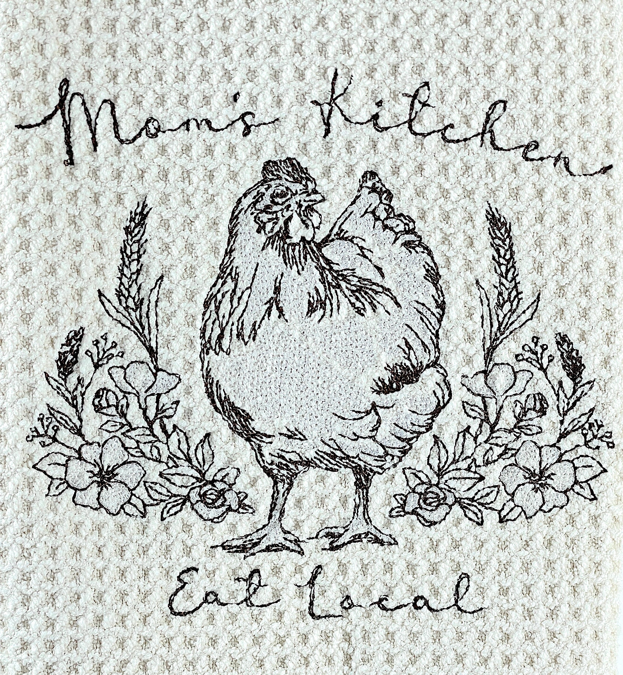 Mom's Kitchen Microfiber Waffle weave hand towel