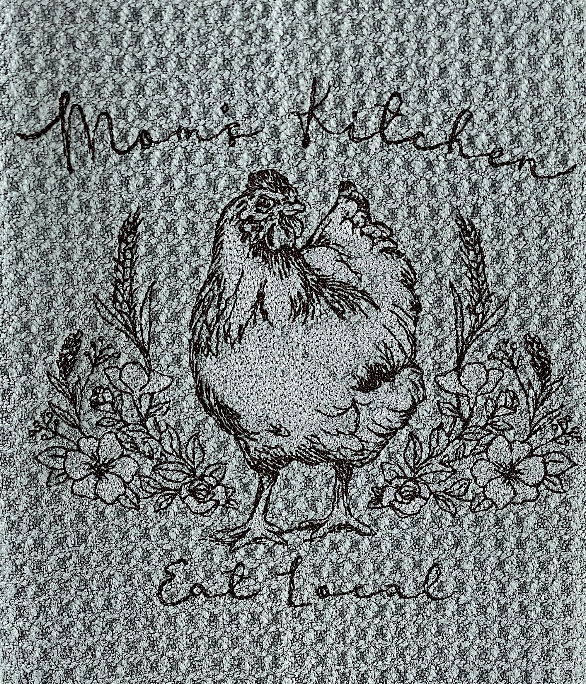 Mom's Kitchen Microfiber Waffle weave hand towel