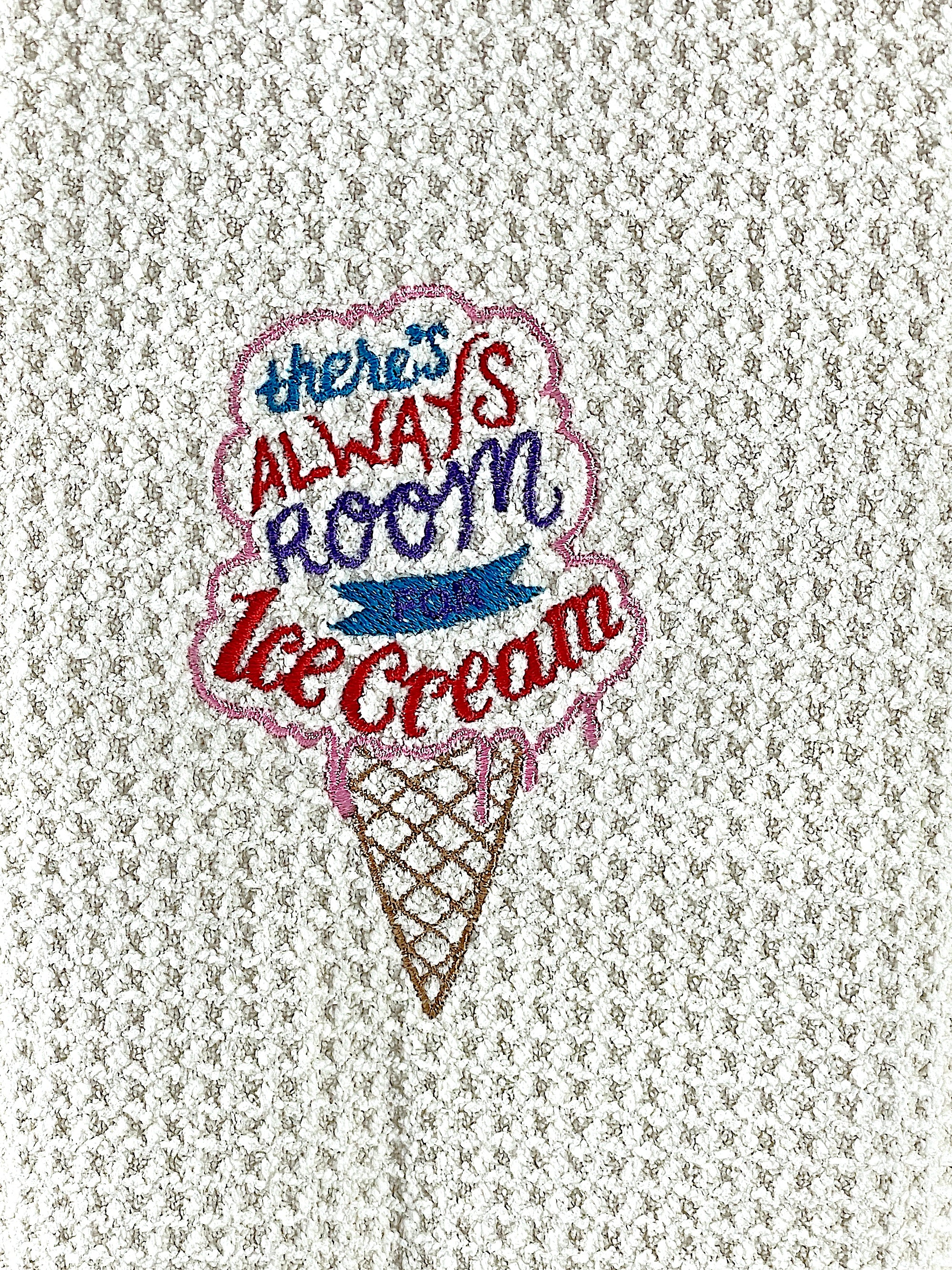 Ice Cream microfiber waffle weave hand  towel