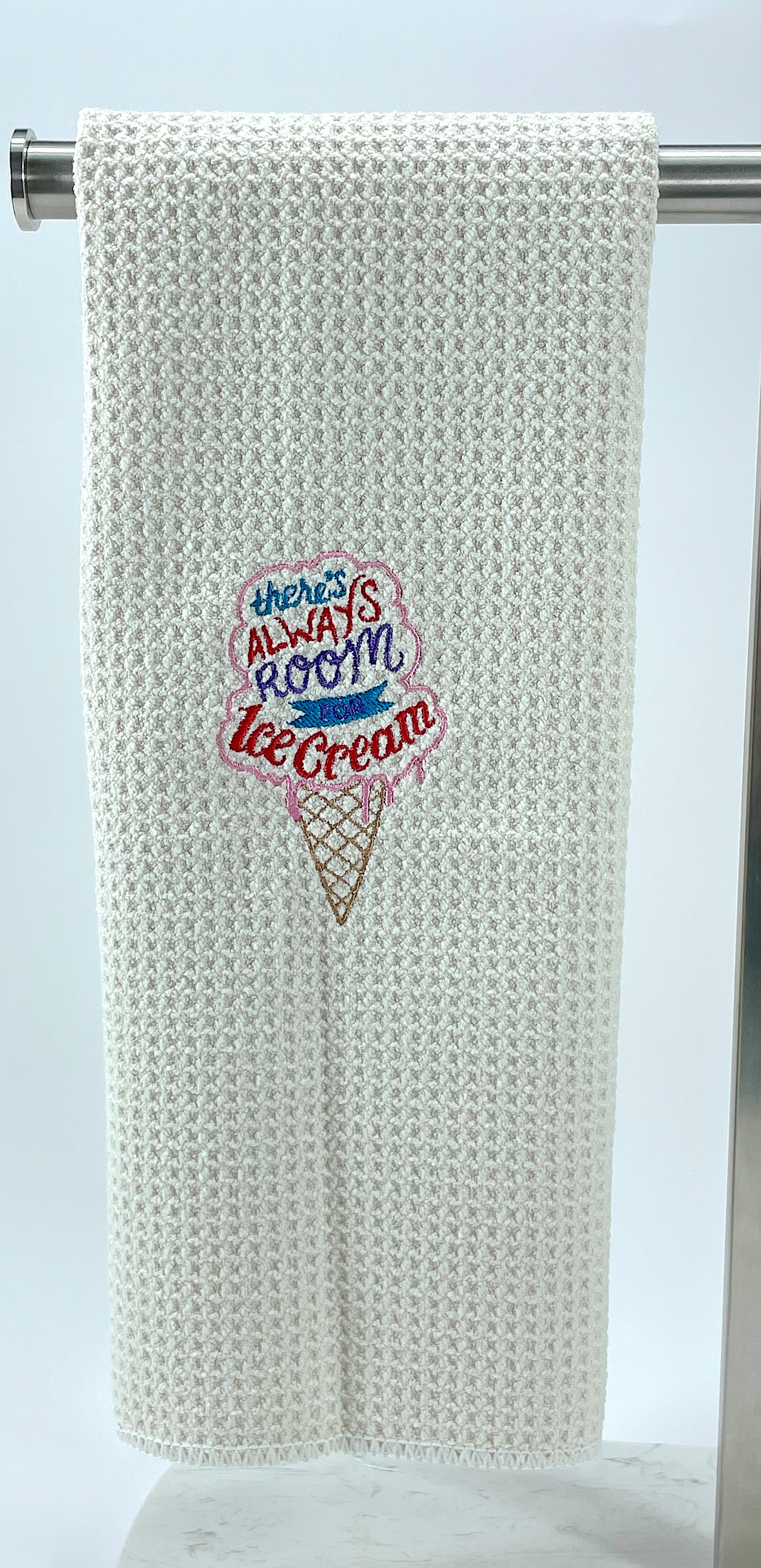 Ice Cream microfiber waffle weave hand  towel