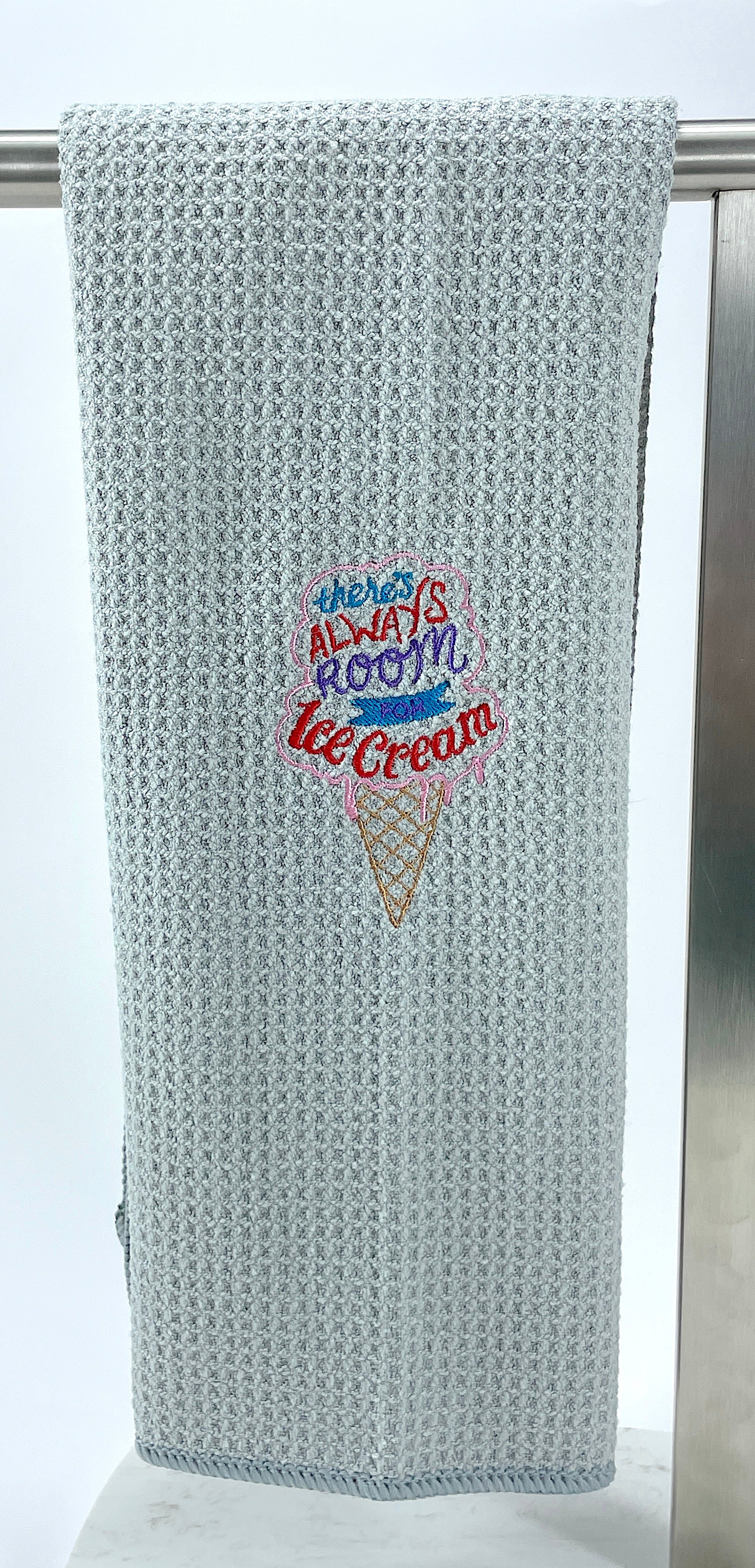 Ice Cream microfiber waffle weave hand  towel