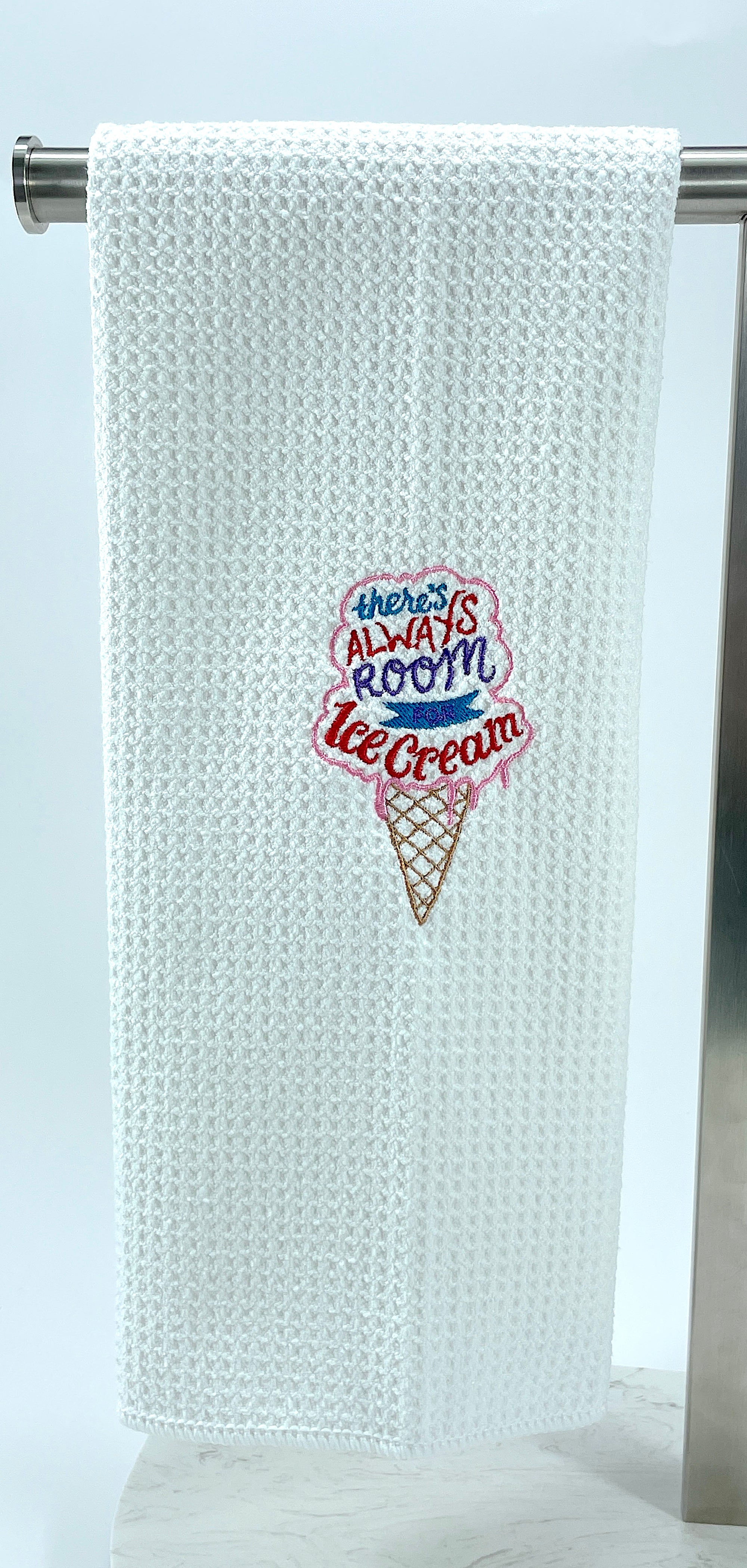 Ice Cream microfiber waffle weave hand  towel