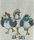 Sea Gals Nautical microfiber waffle weave hand  towel