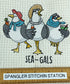 Sea Gals Nautical microfiber waffle weave hand  towel