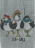 Sea Gals Nautical microfiber waffle weave hand  towel