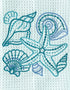 Seashell microfiber waffle weave hand towel