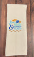Sea Shells & Sandy toes Nautical microfiber waffle weave hand towel