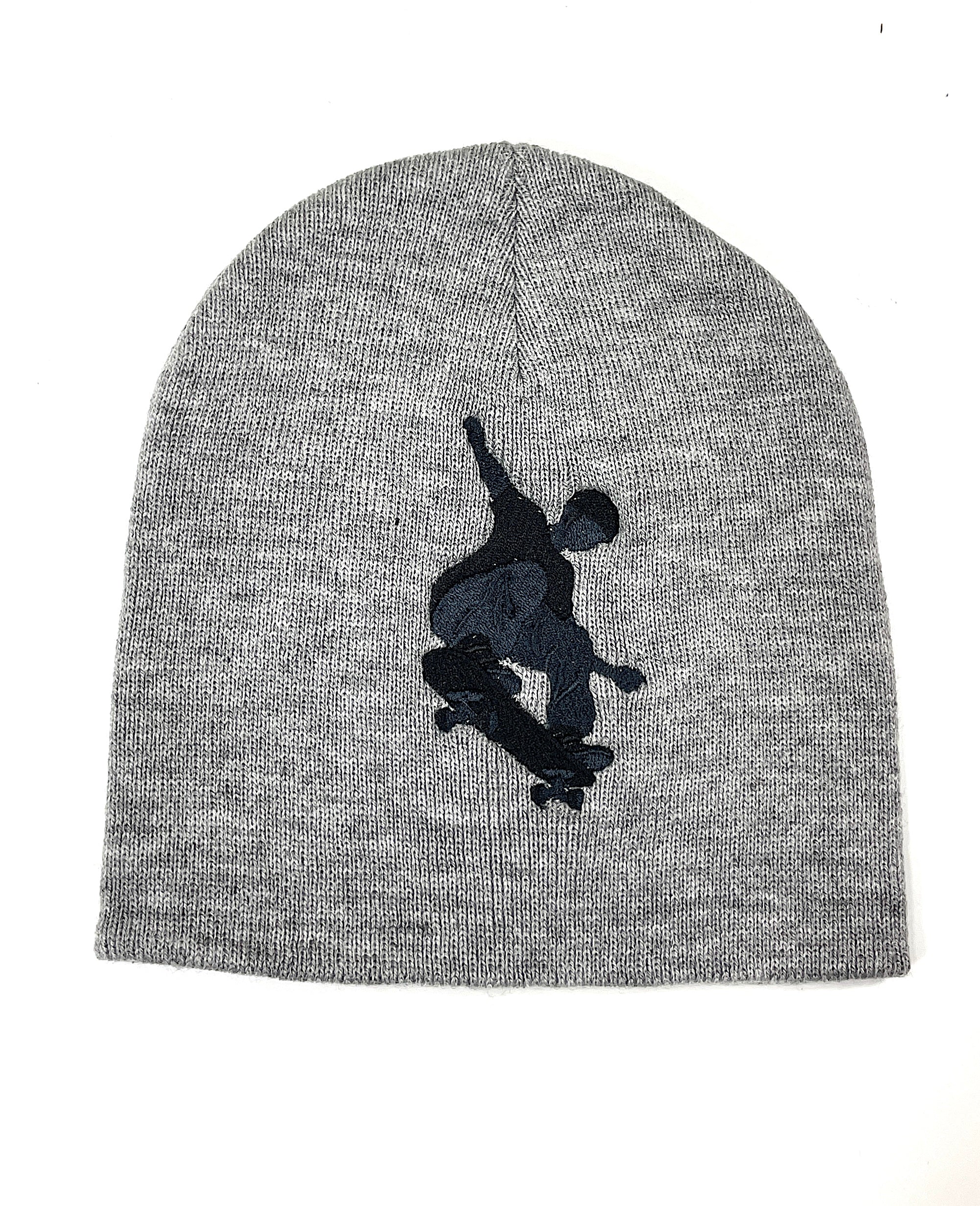 Skateboarder Embroidered Cuffless Beanie Hat