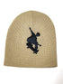 Skateboarder Embroidered Cuffless Beanie Hat