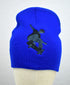 Skateboarder Embroidered Cuffless Beanie Hat