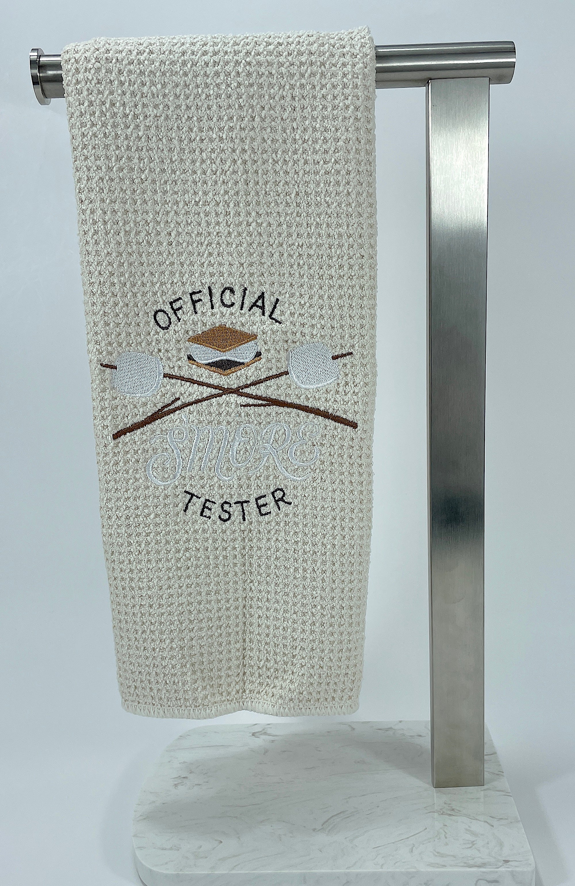 Official Smore Tester Microfiber Waffle Weave Hand Towel