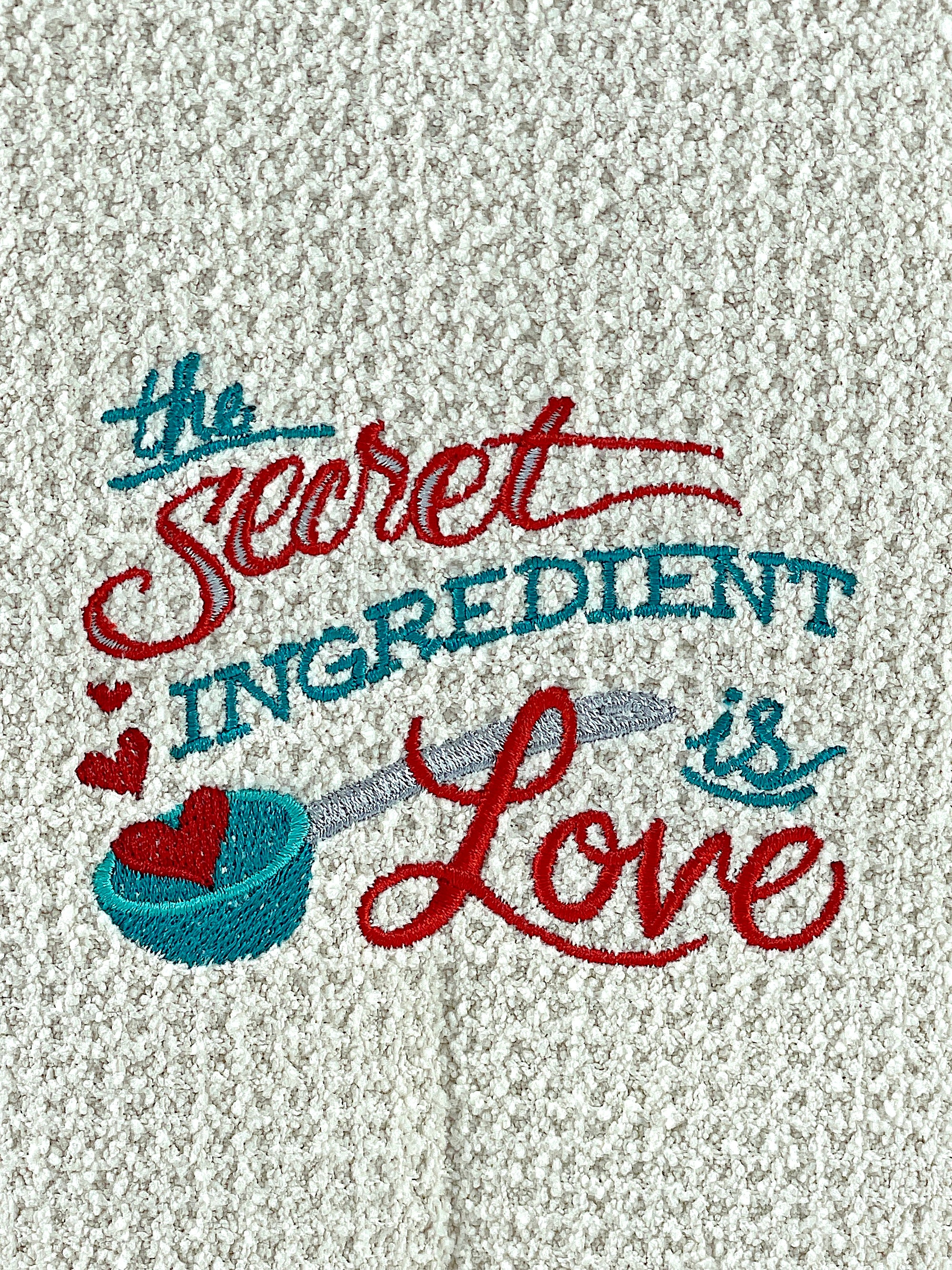 The Secret ingredient is Love microfiber hand towel