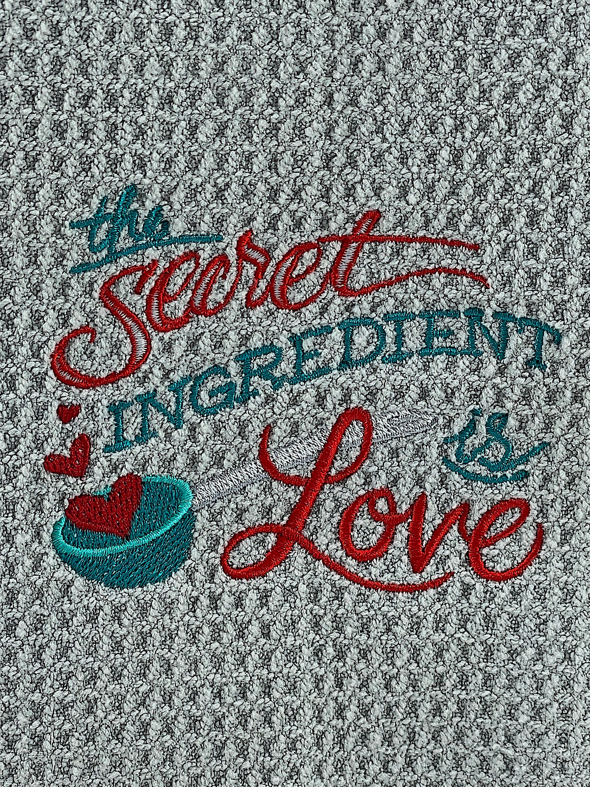 The Secret ingredient is Love microfiber hand towel
