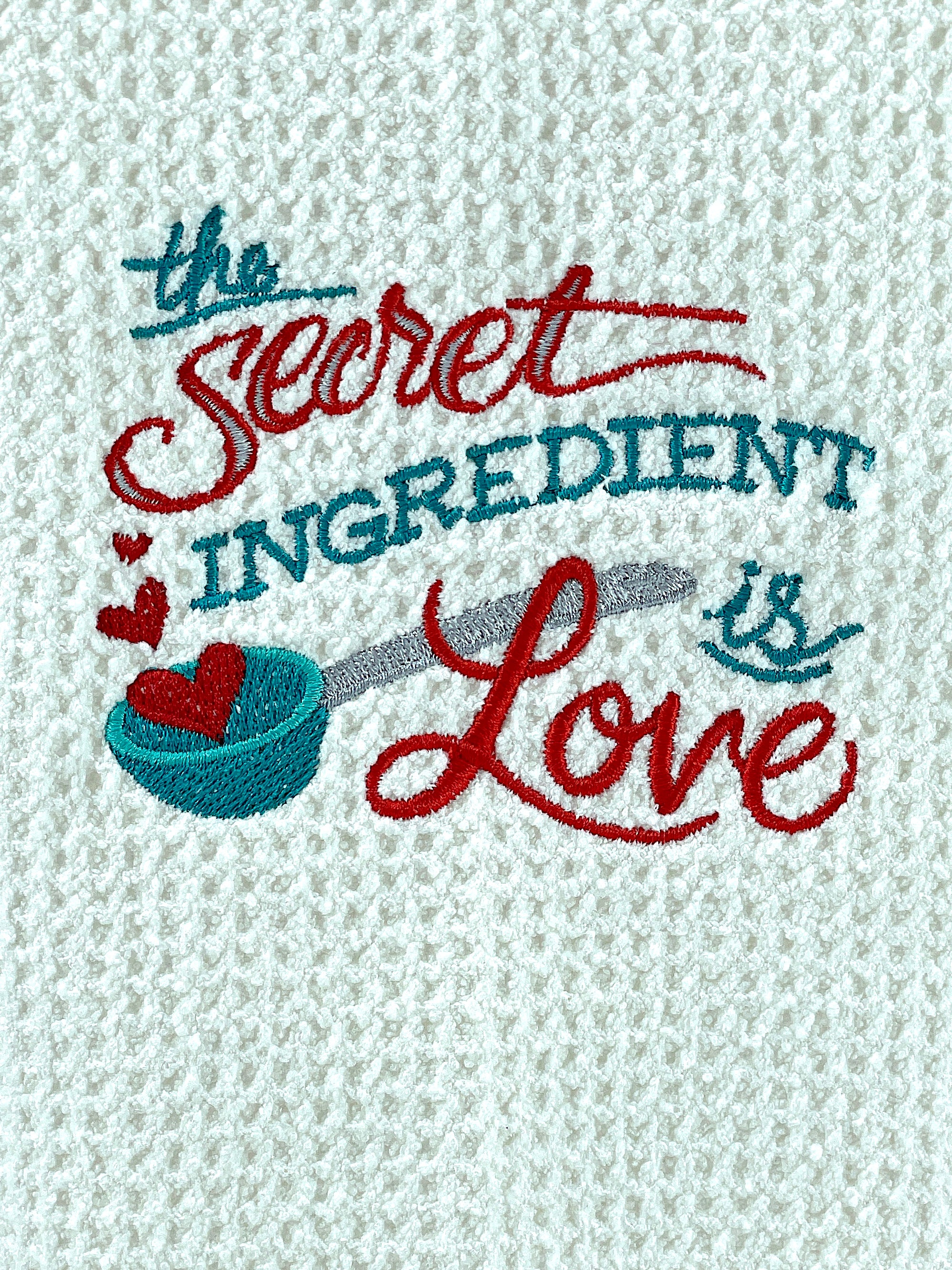 The Secret ingredient is Love microfiber hand towel