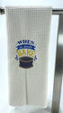 When in Doubt Bake a Cake Microfiber waffle weave hand  towel - Kitchen towel