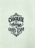 Chocolate is Always a Good Idea  microfiber waffle weave hand  towel